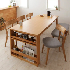 最終値下げ　ダイニングテーブル MINT W120伸縮式ダイニングテーブル 5点セット 伸長式 ダイニング