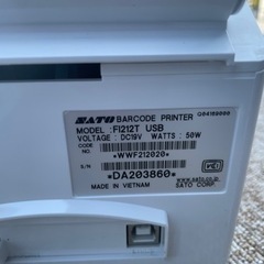 ☆②中古品 SATO サトー バーコードプリンター F1212T USB 動作問題なし BARCODE PRINTER☆