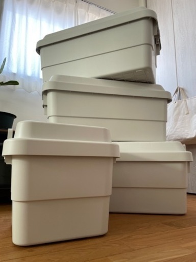 MUJI 無印良品 ポリプロピレン頑丈収納ボックス4個セット
