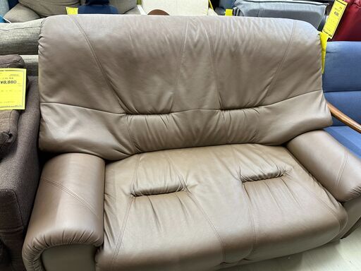 ジモティ来店特価!!　　2人掛けソファー　ブラウン　　J-0632