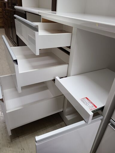 J7009 NITORI ニトリ キッチンボード レジューム90TG-H-WH ホワイト