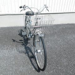 中古自転車多数販売中! ご来店ください! 早い者勝ち!　シティサイクル ブリヂストン 27インチ シルバー 内装3段変速 オートライト リヤテールランプ点灯確認済み 売れてます! 早い者勝ち! 状態は全体的に極めて良好と思います!　m17