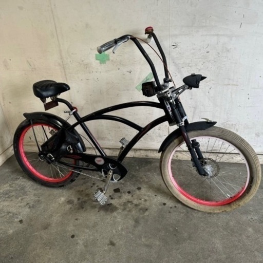 481(U)★岐阜発　△PHAT CYCLES△24インチ/自転車/アメリカン/ビーチクルーザー/走行確認/ワイヤーが切れています/現状品　R6.5/2★