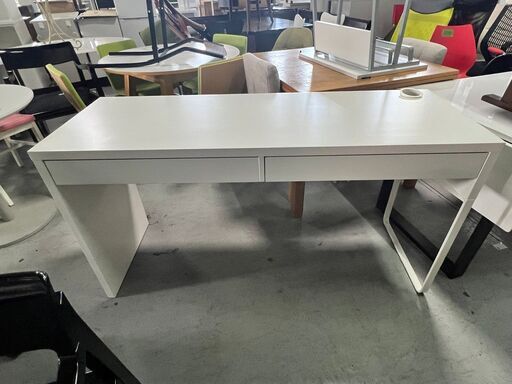 大阪❗️♻️エコマックス♻️配送も可⭕️「S440」⭐️IKEA⭐️ ロングデスク ホワイト【大阪市プレミアム付商品券利用可能！】