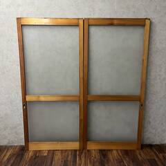 🔷🔶🔷WY12/24【H179,5cm×W88cm】ガラス 古い 木枠 引き戸 古建具 ガラス戸 古民家 型板 リフォーム DIY レトロ アンティーク ★直接引取限定〇🔷🔶🔷