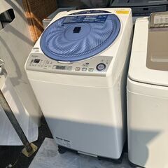 【終了】乾燥機能付き洗濯機 SHARP ES-TA840-A ボタン1回で洗濯⇒脱水⇒乾燥仕上がり♬忙しい貴方にピッタリの8kg洗濯機★配達設置無料♡