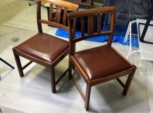 カリモク　ダイニングチェア　ビンテージ　2脚セット椅子 木製　ダイニングチェア