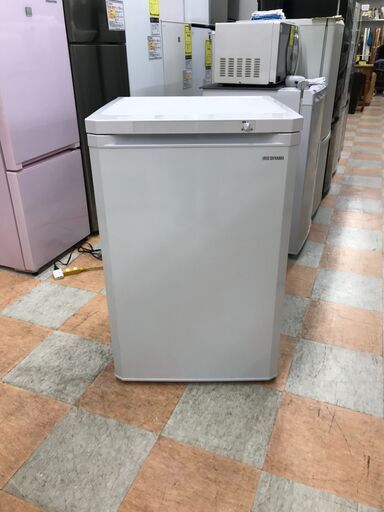 冷凍庫 アイリスオーヤマ IUSD-9B-N 2021年製 W(幅)55×D(奥行き)58.2×H(高さ)84.5cm ※保証6ヶ月