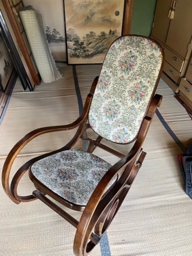 木製　ロッキングチェアーＡＫ　再塗装済　ＵＳＥＤ 中古】ロッキングチェア① 木製 ロッキングチェアーAK 再塗装済