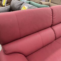 3人掛けソファー ワインレッド オットマン付き 美品