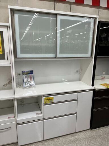 シギヤマ家具　キッチンボード　ホワイト　130ｃｍ