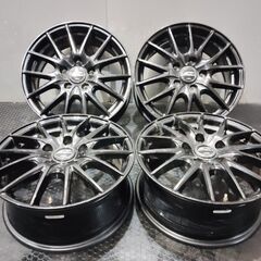 MiD SCHNEIDER マルカサービス シュナイダー 16インチ 4本 6.5J5HPCD114.3+53 ブラック ヴォクシー ノア オデッセイ等　(VHD435)