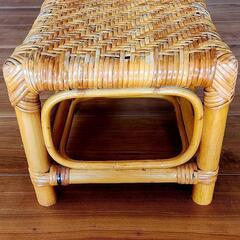 籐製品  ラタン  スツール　椅子    花台