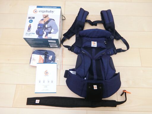 エルゴベビー ergobaby 抱っこ紐 オムニ360 OMNI360 クールエア メッシュ ベビーキャリア ビンテージインディゴ 美品 状態良好