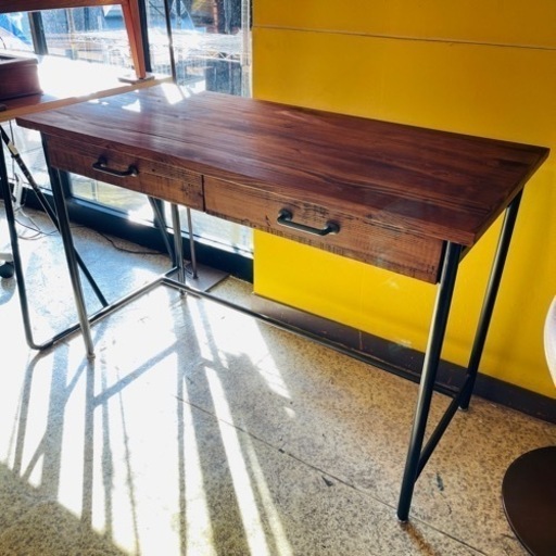 【池上店】 クラッシュゲート　関家具　ノットアンティークス　crush gate knot antiques LAN ラン　デスク　パイン古材仕様 90cm パイン材　古材　検　ビンテージ　アンティーク　desk vintage antique iron アイアン　男前家具　インダストリアル　industrial
