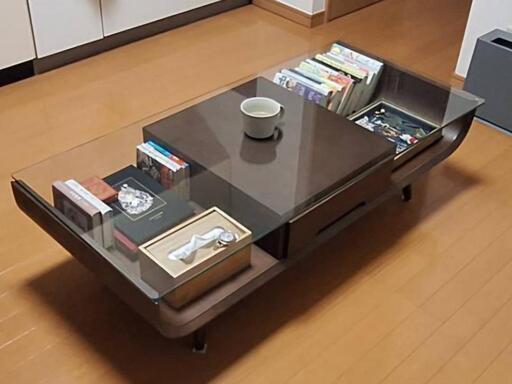 カリモク家具 ガラステーブル