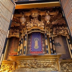 【浄土真宗大谷派御年代物大型金仏壇＋経机＋仏具フルセット】