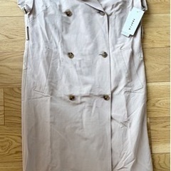 新品未使用タグ付[フレイ アイディー] トレンチジレワンピ レディース ベージュ ノースリーブ ロングワンピース