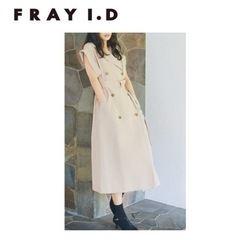 新品未使用タグ付[フレイ アイディー] トレンチジレワンピ レディース ベージュ ノースリーブ ロングワンピース