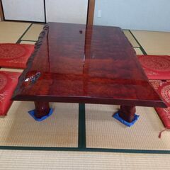 座敷机 （無垢材一枚板 天然木）