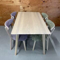 【美品】ジャーナル　ダイニングテーブル　椅子セット　大川家具　木製　74SP