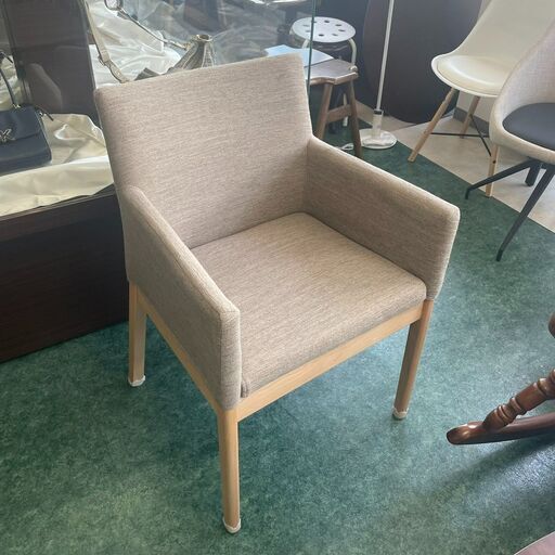 ニトリ★肘付きダイニングチェア Ｎコレクション C-50P 椅子 グレー系 札幌 東区