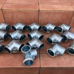 単管パイプとジョイントパーツ　まとめて