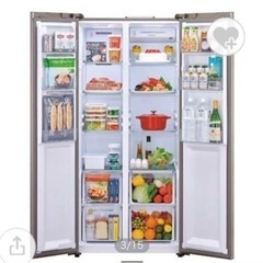 アクア　フレンチドア　大型冷蔵庫 お洒落な冷蔵庫