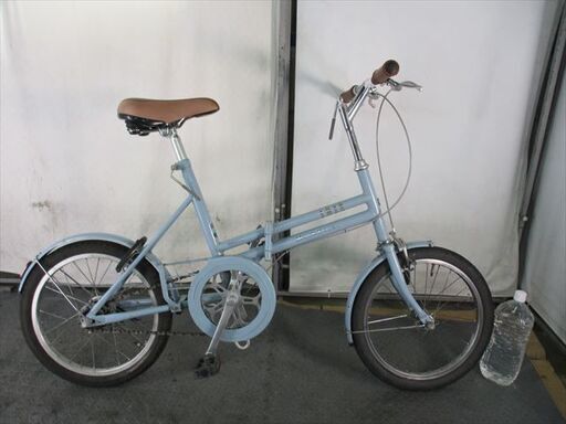 D583　★11000円★　折りたたみ中古自転車　ブリヂストン　マークローザ【18インチ　水色 】
