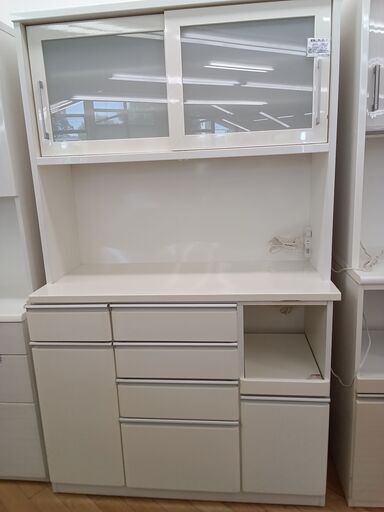 ★ジモティ割あり★ ニトリ 食器棚 ホワイト H200×D52×W120 クリーニング済み TK2381