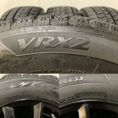 【BS BLIZZAK VRX2 165/65R14】スタッドレス【BS PREO プレオ 14インチ 4.5J4HPCD100+45】21年製 バリ溝 ブラック ソリオ等　(MTD601) クレジットカード QRコード決済可能
