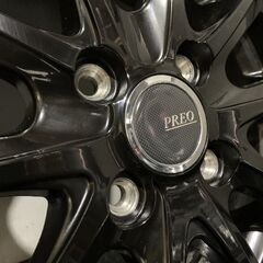 【BS BLIZZAK VRX2 165/65R14】スタッドレス【BS PREO プレオ 14インチ 4.5J4HPCD100+45】21年製 バリ溝 ブラック ソリオ等　(MTD601) クレジットカード QRコード決済可能