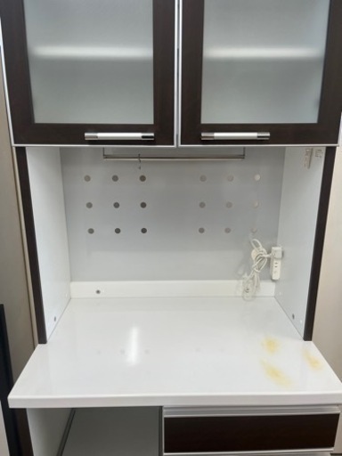 N652☆ユーアイ製☆レンジボード☆カップボード☆食器棚☆幅770mm