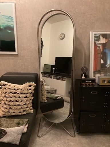 ミラー　姿見　M1 Silver Steel Studio Mirror