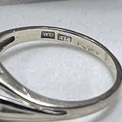 値下中」K14 リング WG ルビー(人工石) 9号