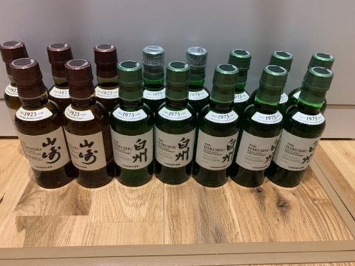 山崎ミニボトル5本、白州ミニボトル10本　合計15本セット