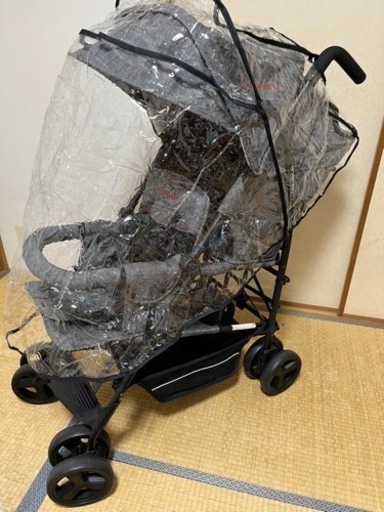 7日×30以内の使用 日本育児 DUOシティHOPII グレーデニム - ベビーカー  