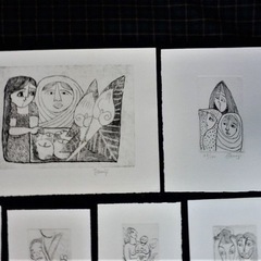 断捨離◇北川民次 銅版画10枚セット・サイン入◇同郷