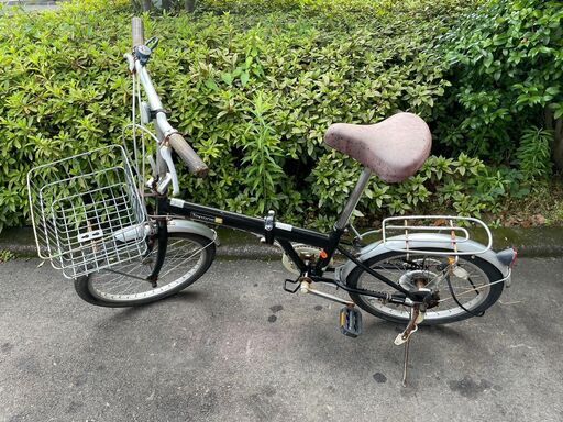折りたたみ自転車　No.1227　ブラック/シルバー　20インチ　6段切替付き♪　【リサイクルショップどりーむ天保山店】