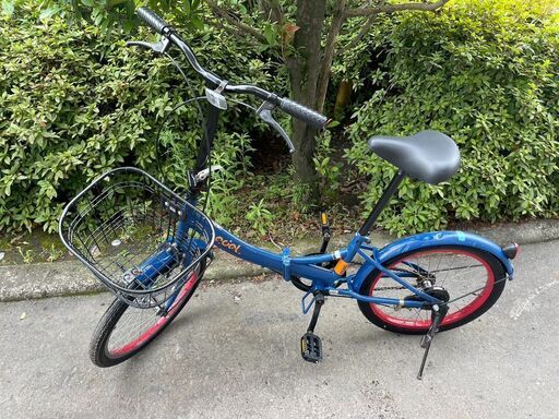 折りたたみ自転車　No.1228　ブルー　20インチ　ミニベロ　アーデル adel　インディゴ　【リサイクルショップどりーむ天保山店】