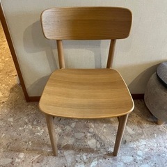 無印良品　ラウンドチェア・オーク材  