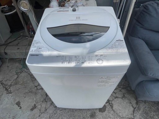 【リサイクルサービス八光】2018年製　東芝　全自動洗濯機 5kg 風乾燥機能付(1.3kg) グランホワイト AW-5G6(W)