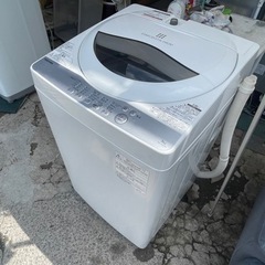 【リサイクルサービス八光】2018年製　東芝　全自動洗濯機 5kg 風乾燥機能付(1.3kg) グランホワイト AW-5G6(W)