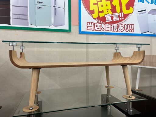 未使用に近い家具ガラスセンターテーブル NITORI ニトリ2024年製造モデル ノルディック911