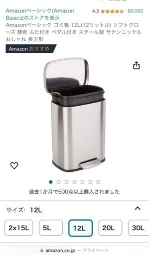 ゴミ箱 ステンレス 12l