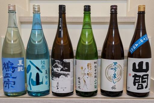 ★訳アリ★【日本酒 一升瓶 6本セット】美丈夫・東洋美人・陸奥八仙・喜楽長・三間・鳩正宗