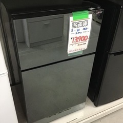 ●販売終了●2ドア冷蔵庫　オーヤマ　2021年製　81L    ガラストップ　中古品