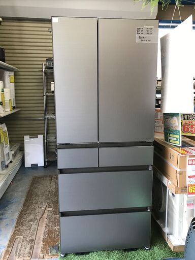 【FU859】パナソニック/冷蔵庫 WPXタイプ ミスティスチールグレー NR-F657WPX-H  2020年式 「はやうま冷凍」「ストックマネージャー」 大量 大家族  ファミリータイプ  クリーニング済 堺市 深井 【ジャングルジャングル深井店】