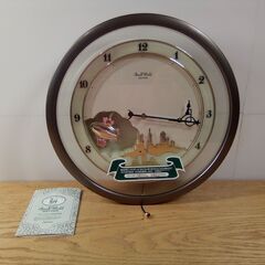 未使用品 リズム時計工業 壁掛け時計 スモールワールドホバー 4MH689RH