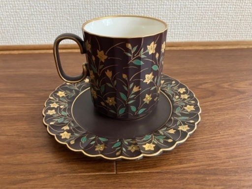 中山陶器 ヴィンテージ デミタスカップ 桃花